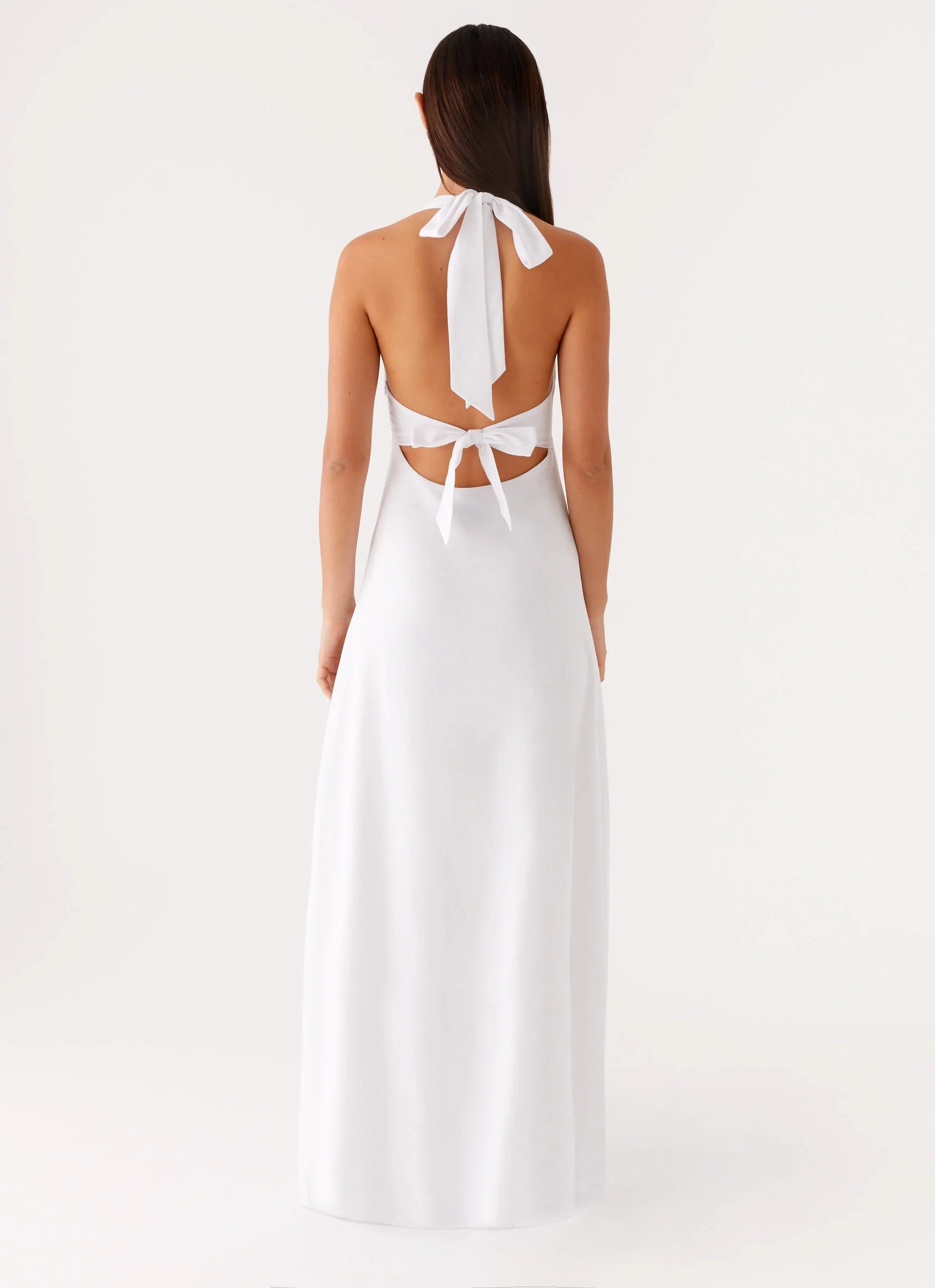 Robe longue en lin Heavy Hearted - Blanc