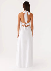 Robe longue en lin Heavy Hearted - Blanc