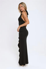 Robe longue à licou Opulent Dreams noire