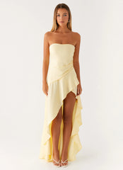 Robe longue Bodie - Jaune pastel