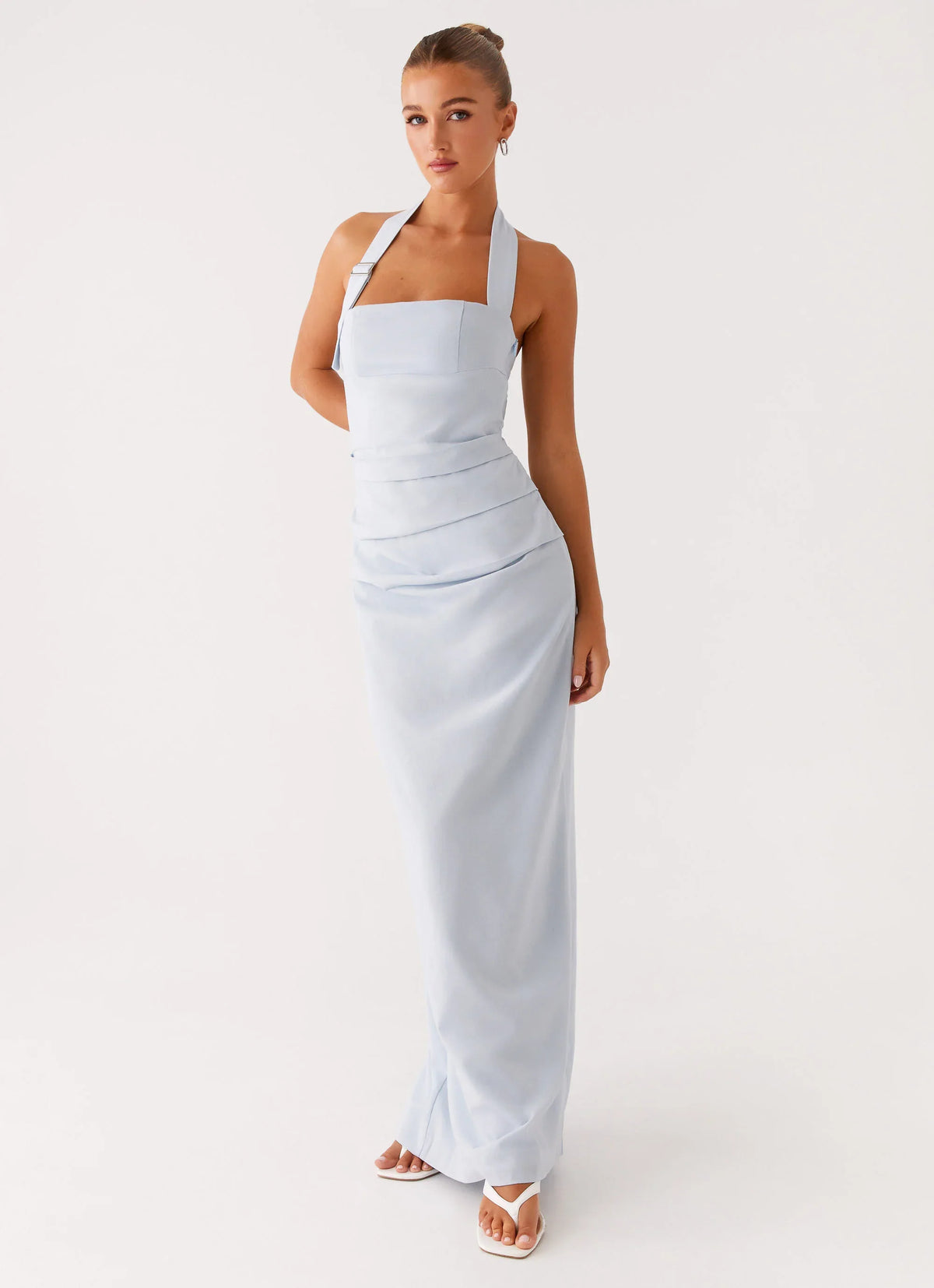 Robe longue "Rumour Has it" - Bleu