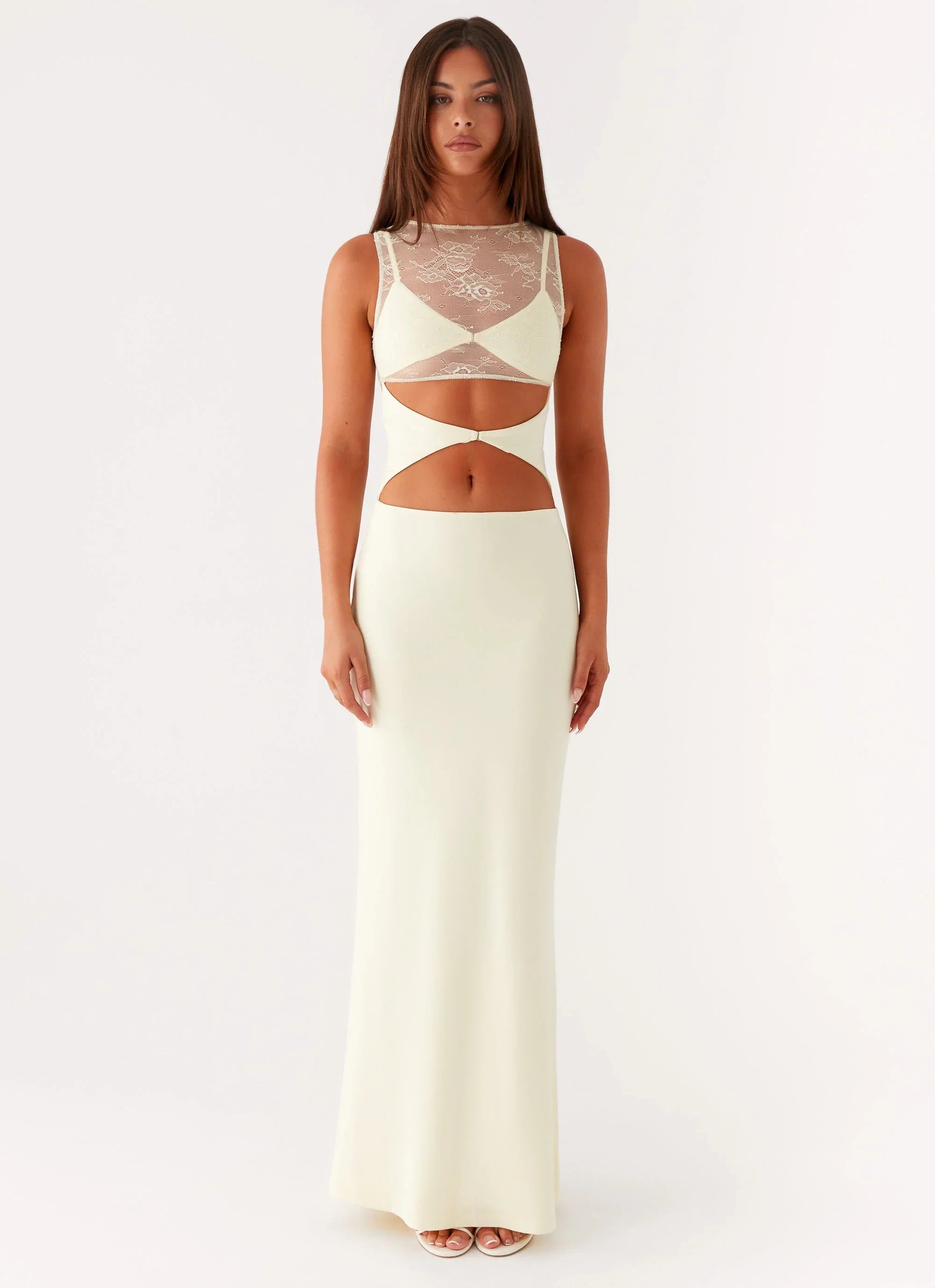 Robe longue Impériale - Jaune