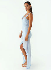 Robe longue Belinda - Bleu