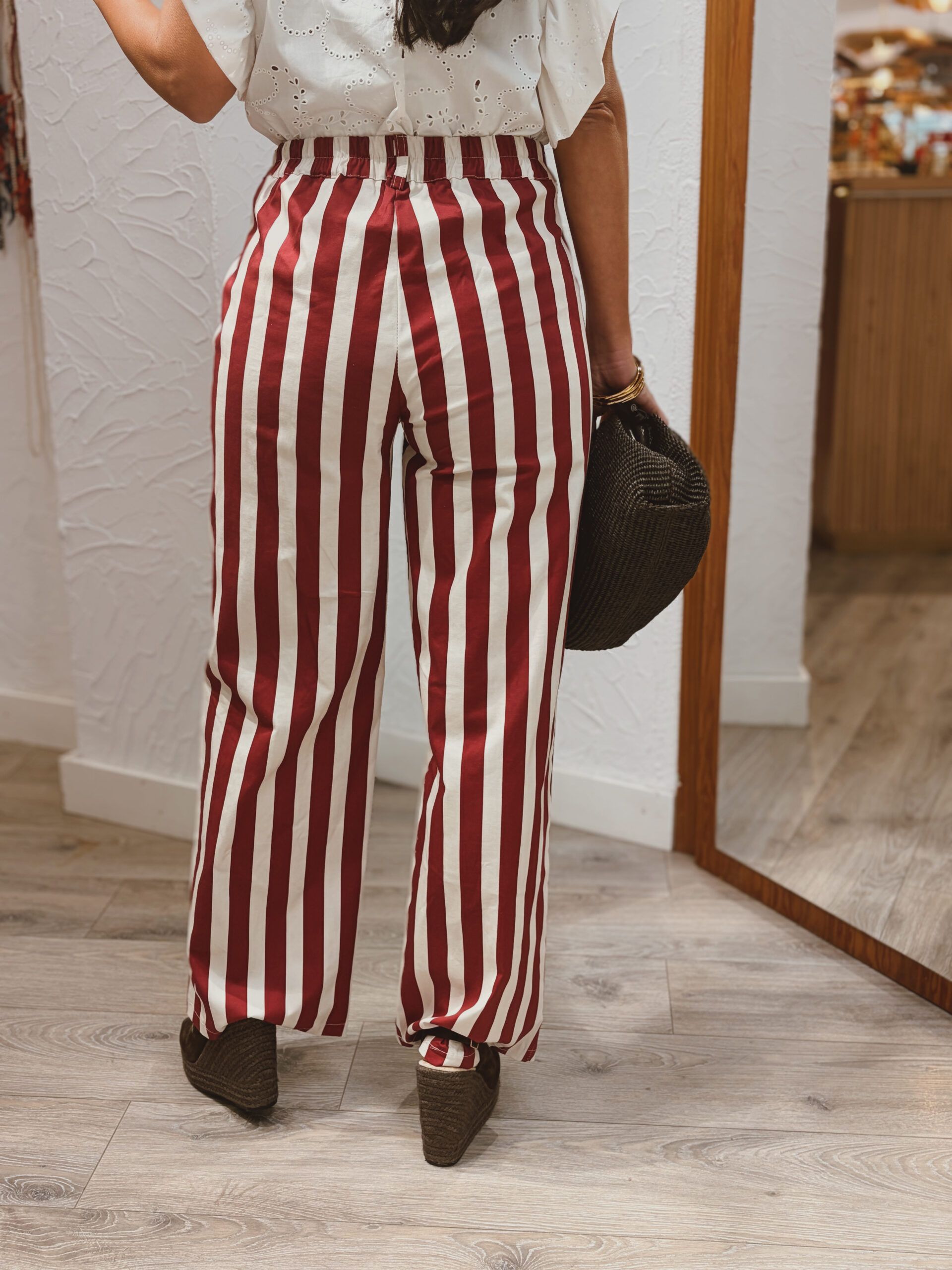 Women's Retro Striped Casual Pants