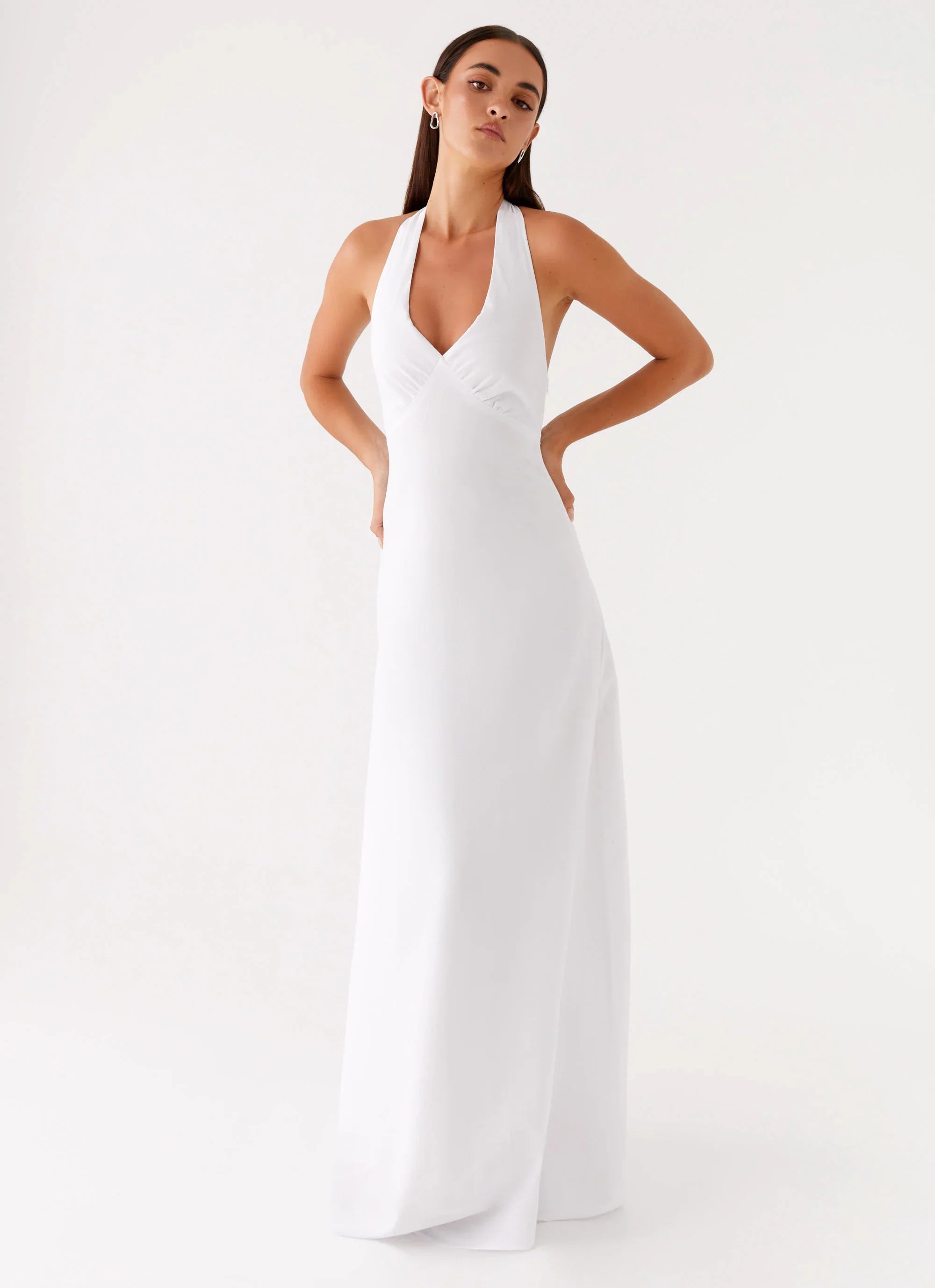 Robe longue en lin Heavy Hearted - Blanc