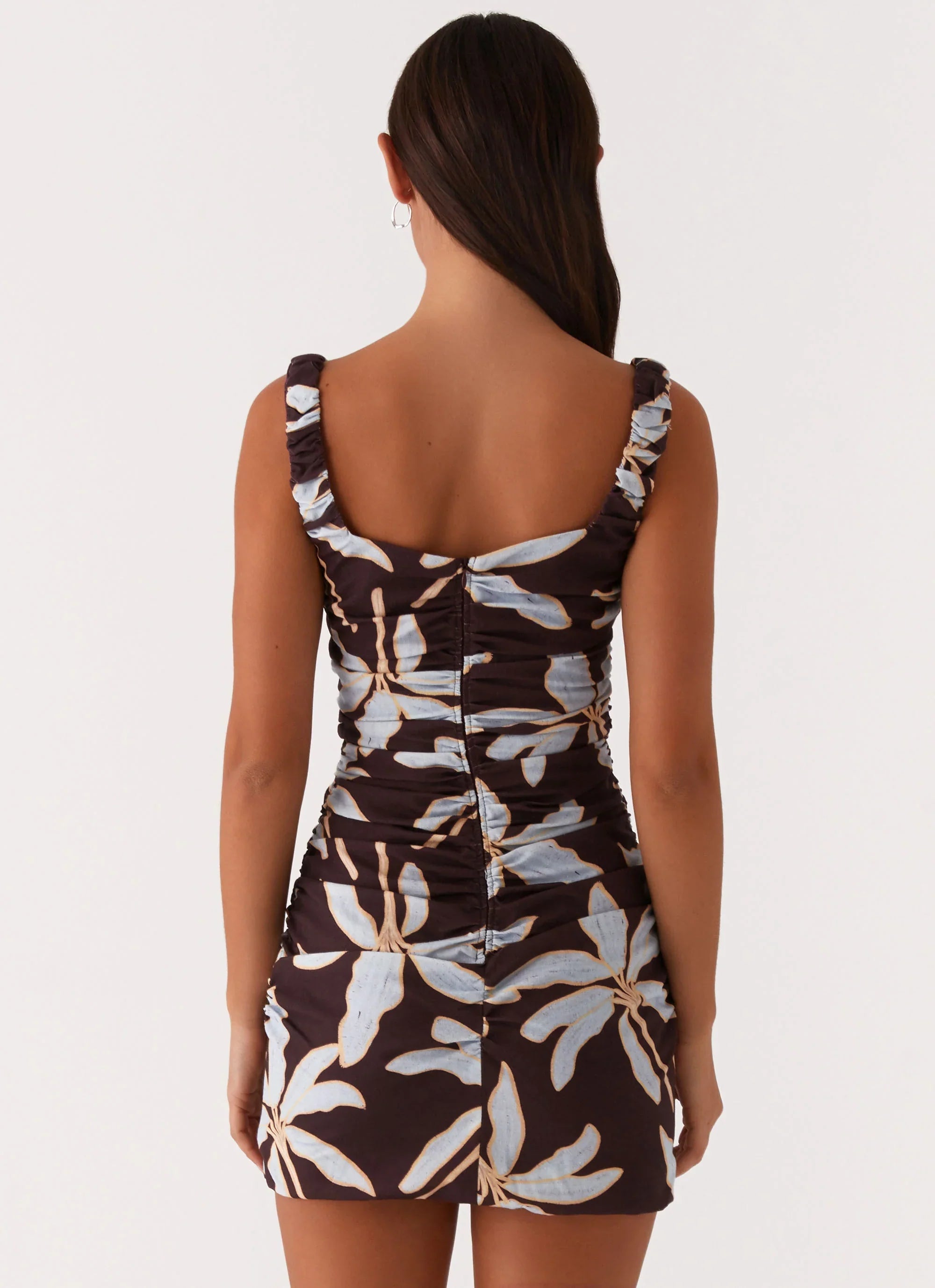 Mini-robe drapée Sweet Melody - Marron Opulent