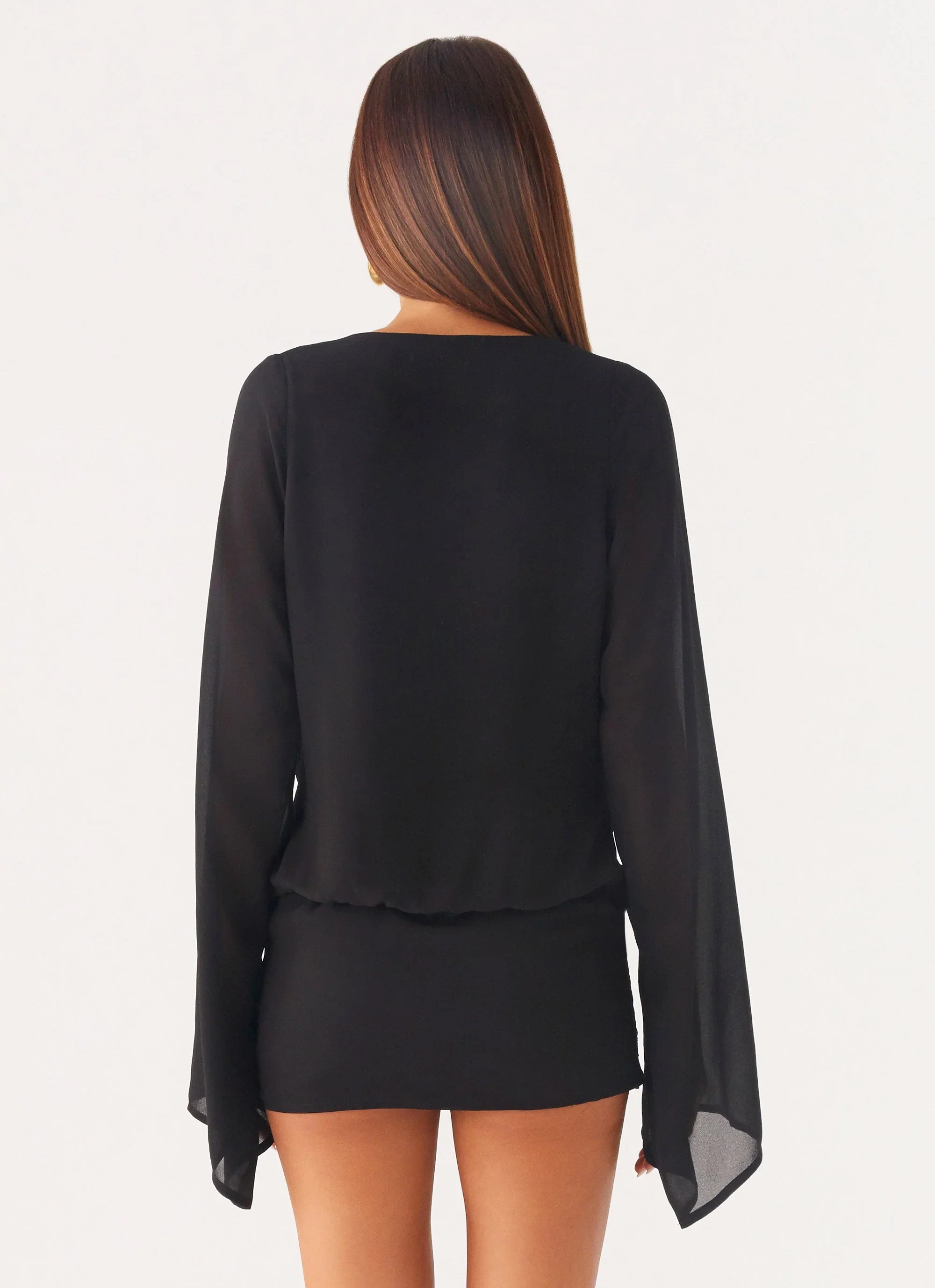 Robe Courte Manches Longues Sorrel - Noir