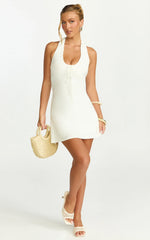 Robe Odile - Robe Col U Halter Crème
