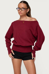 Pull oversize épaules dénudées