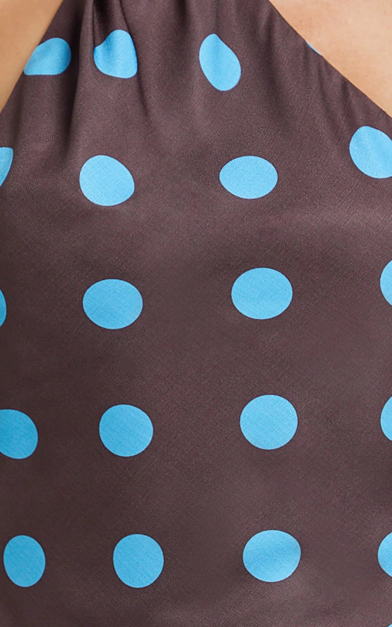 Mini-robe Maddox - Robe nuisette à col écharpe et dos bas noué, imprimé pois