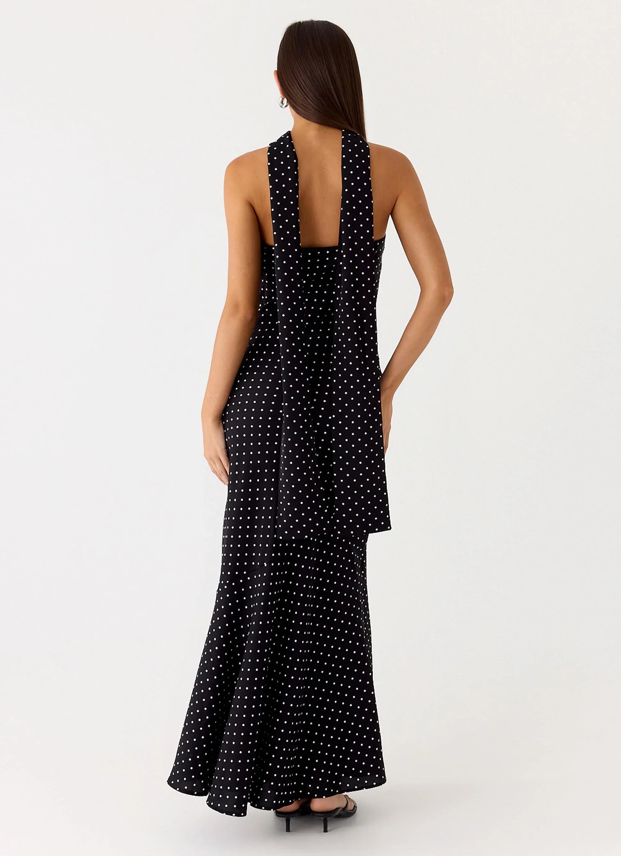 Robe longue Under The Pagoda - Pois noirs