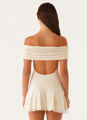 Robe courte sans manches Finola - Jaune pastel