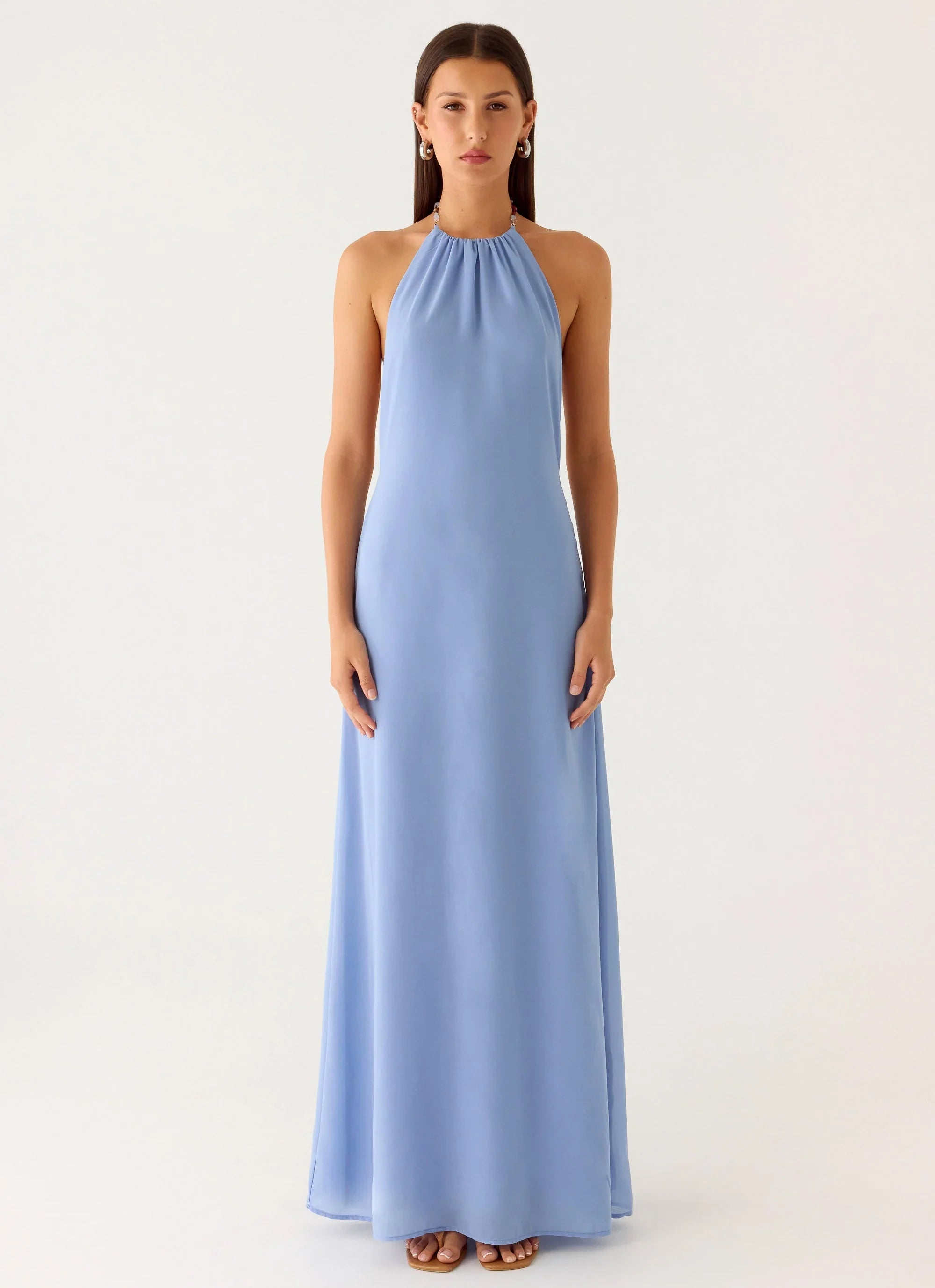 Robe longue Le Soleil Halter - Pervenche
