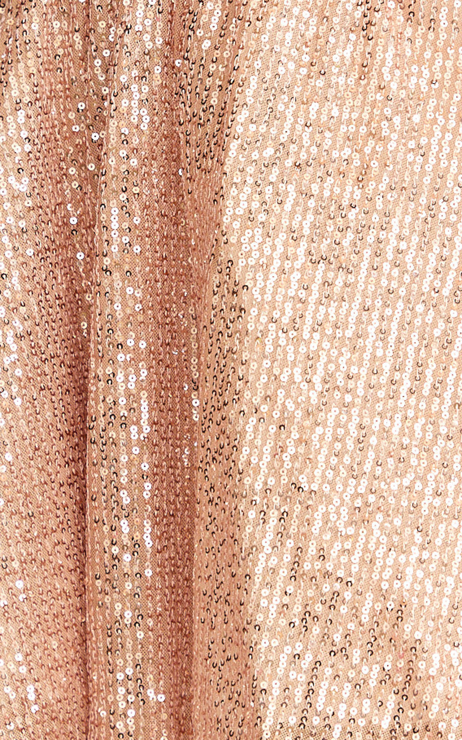 Robe courte Hana - Robe bustier évasée à sequins de couleur or rose