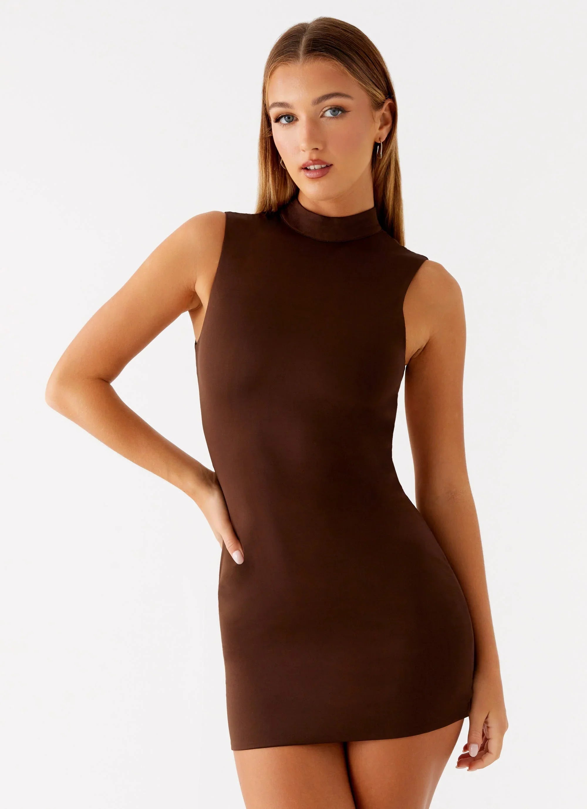 Mini-robe Reid - Chocolat noir