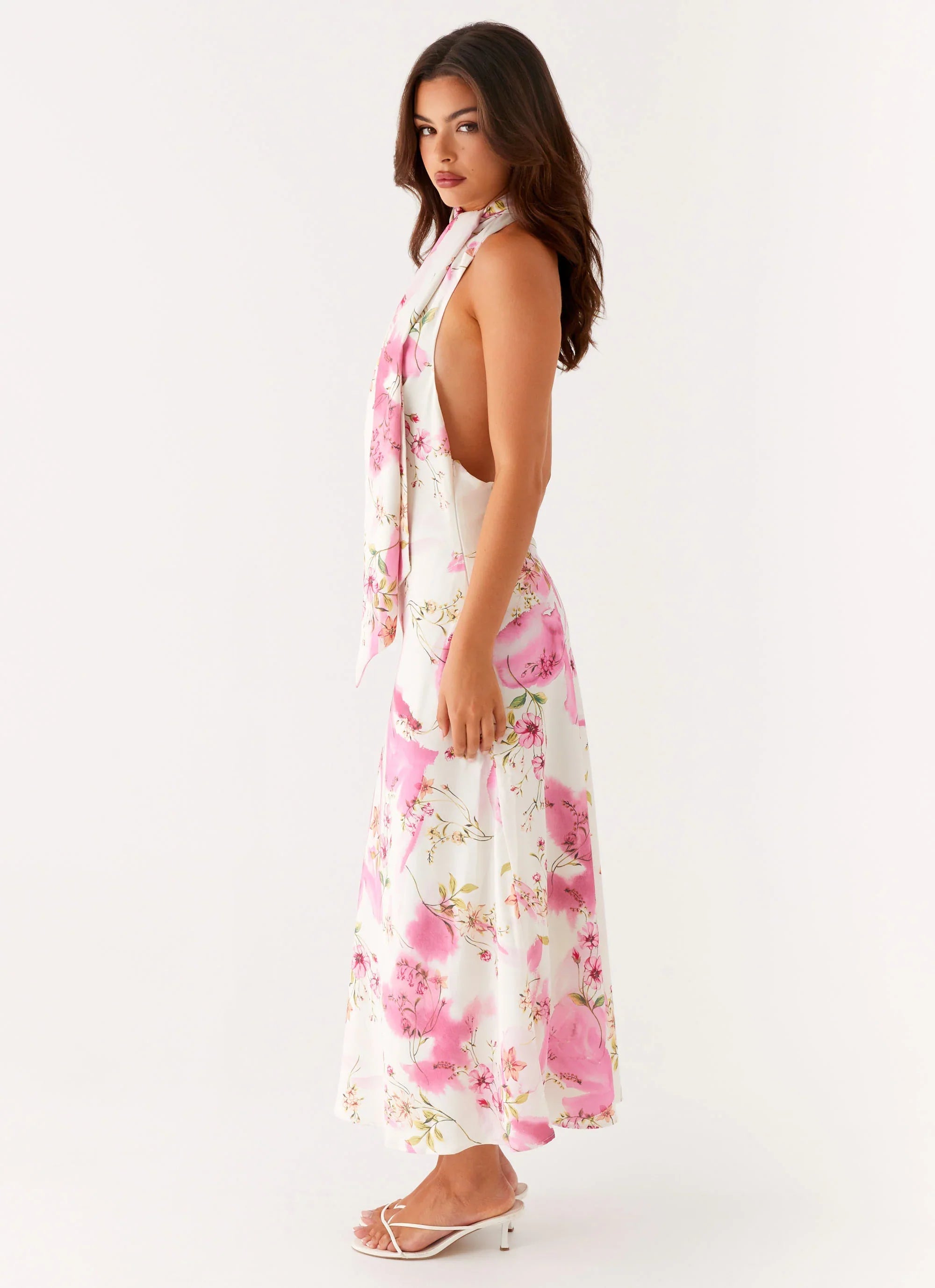 Robe midi Jensen - Imprimé floral ivoire