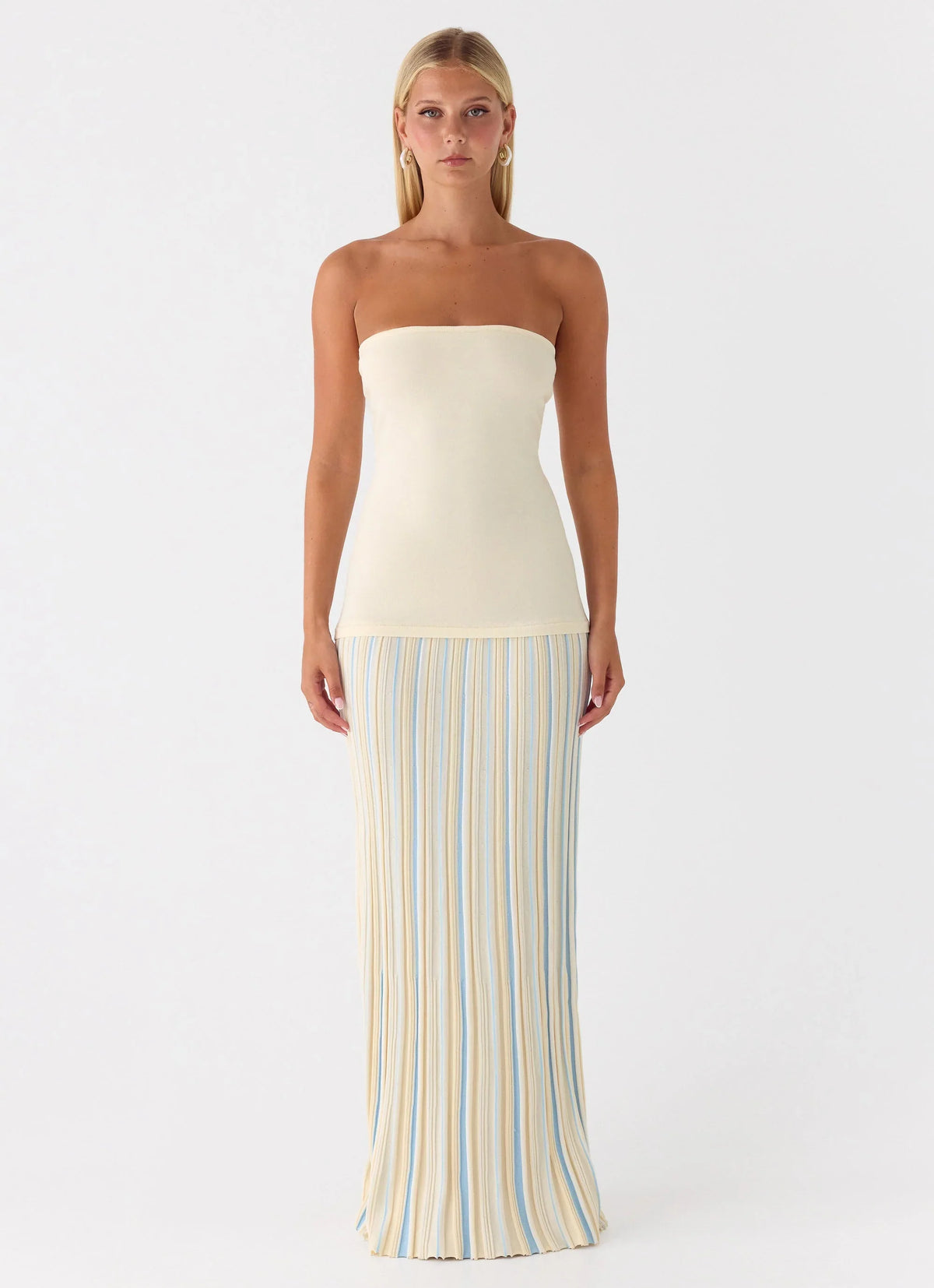 Robe longue en tricot Otillie - Jaune