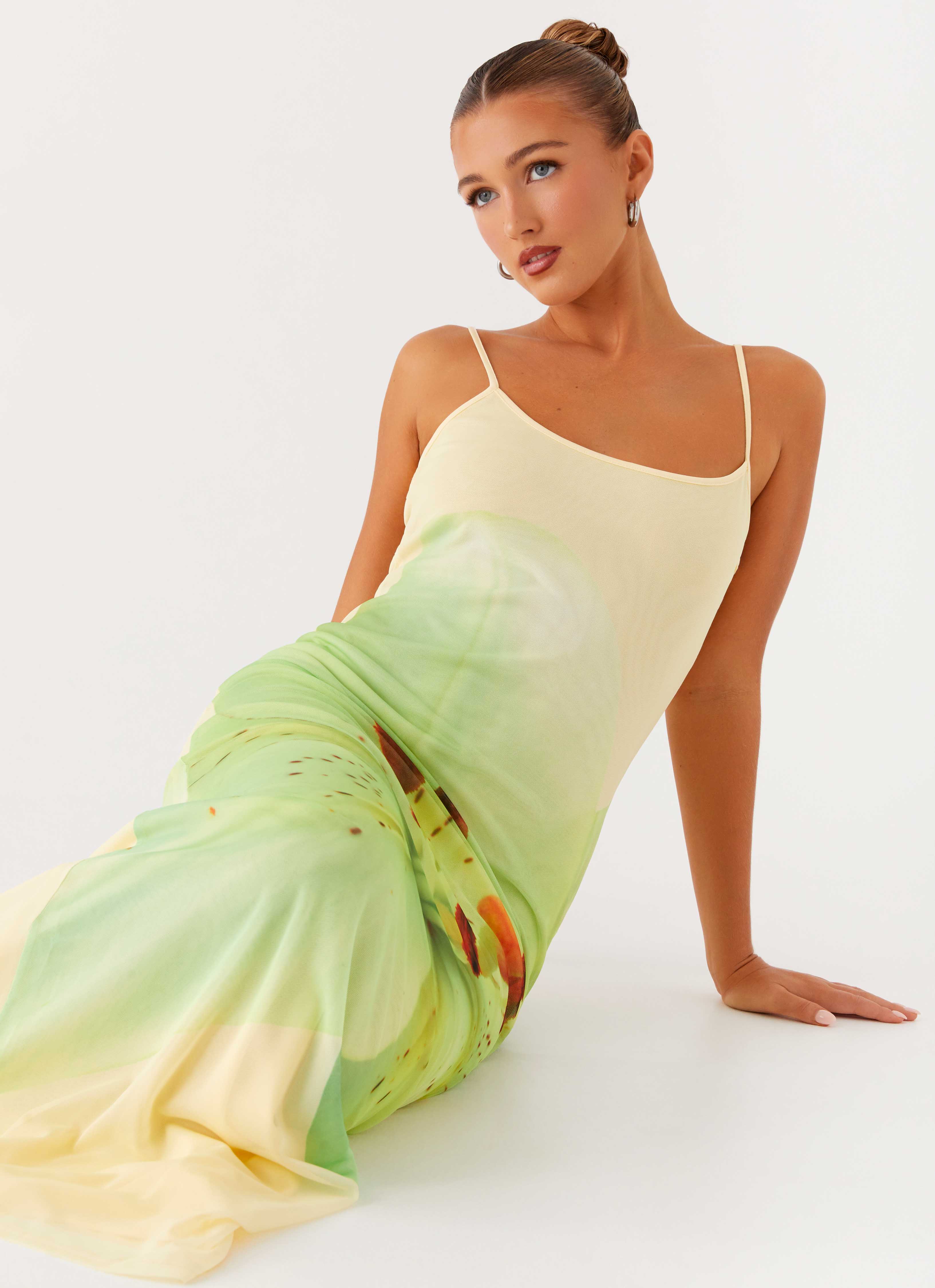 Robe longue en maille Bad News - Lys Jaune
