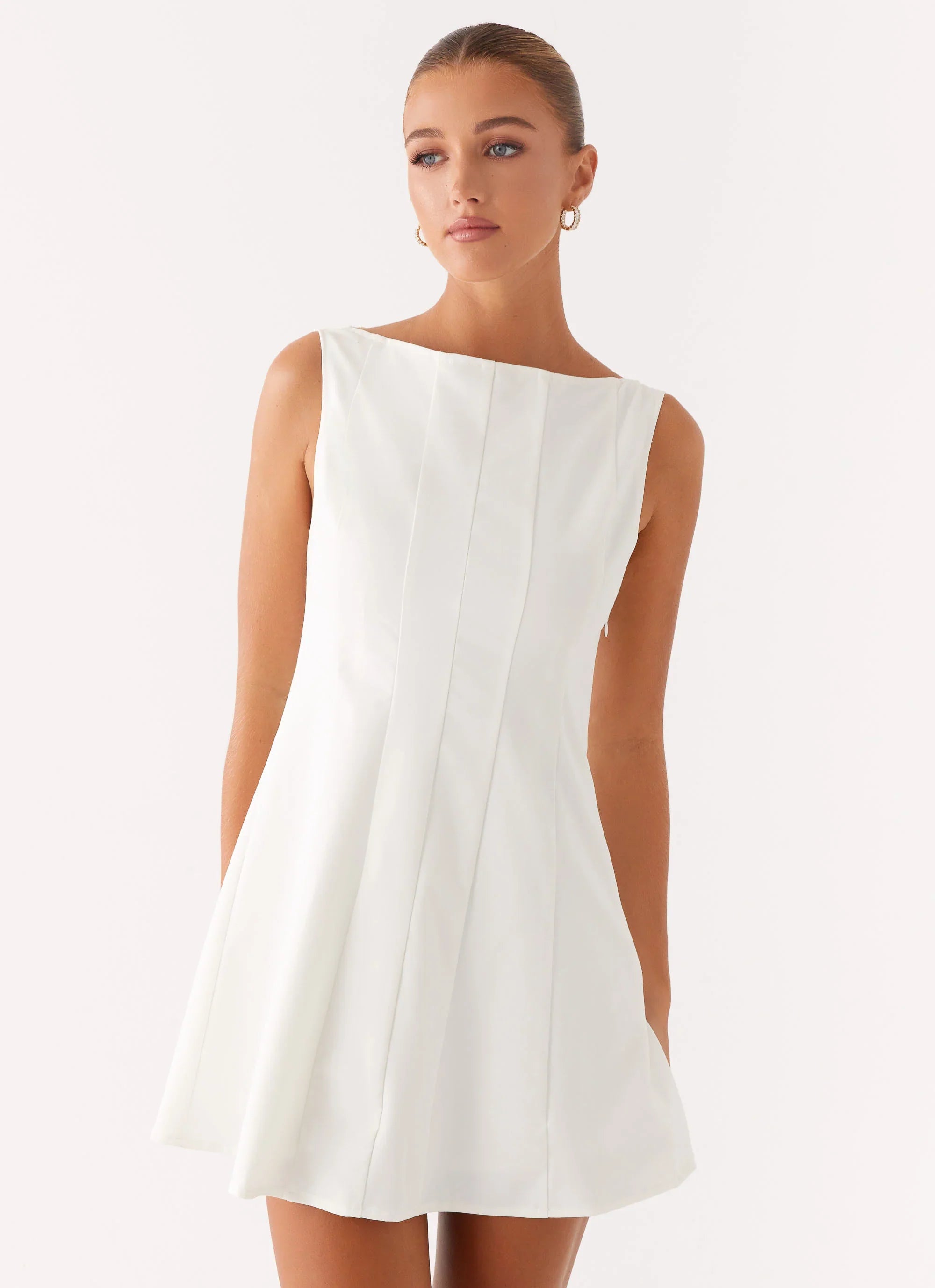 Robe courte Emelie - Blanc