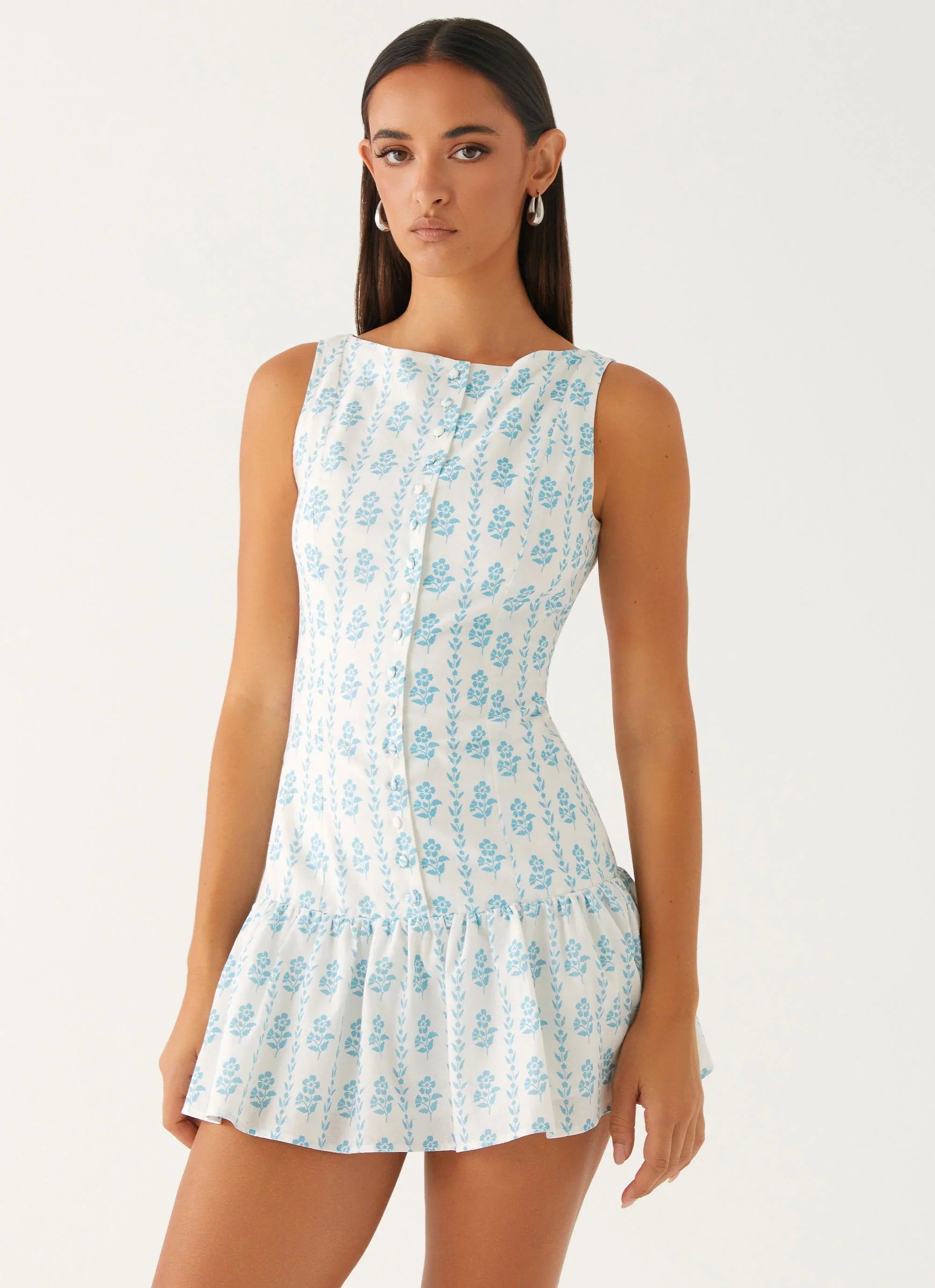 Robe Courte en Lin Meggie - Imprimé Doux Rêve