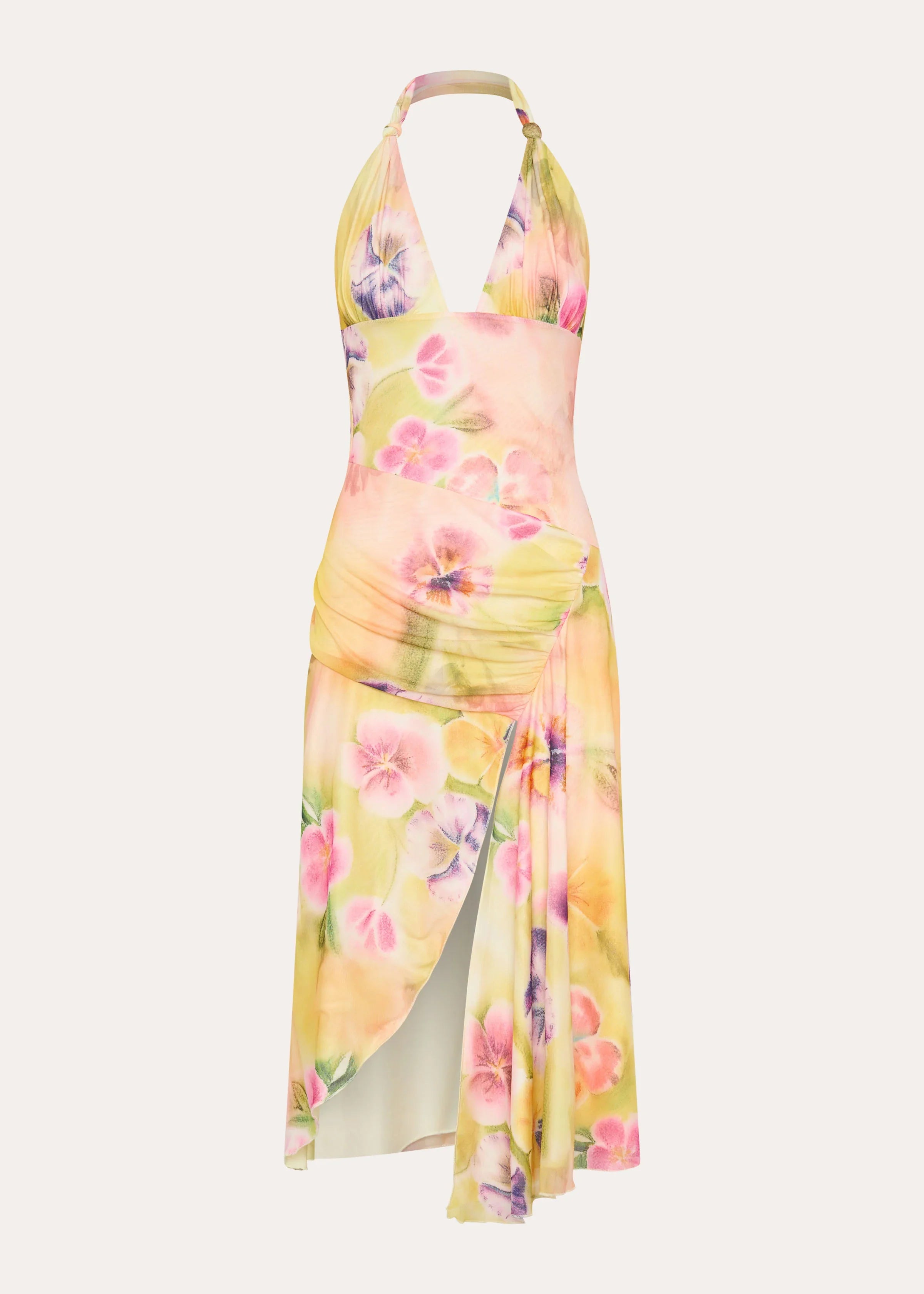 Robe midi Kayce – Imprimé floral « Sunburst »