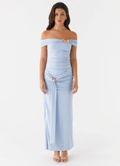 Robe longue Majorly - Bleu
