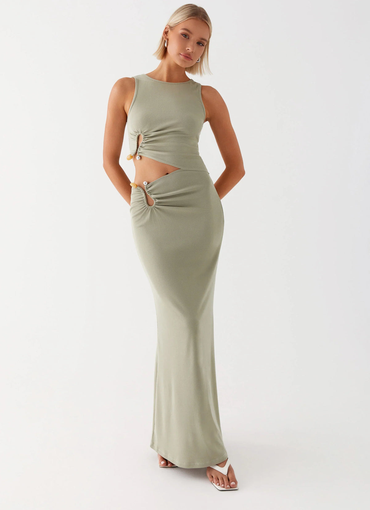 Robe longue Lennox - Sauge