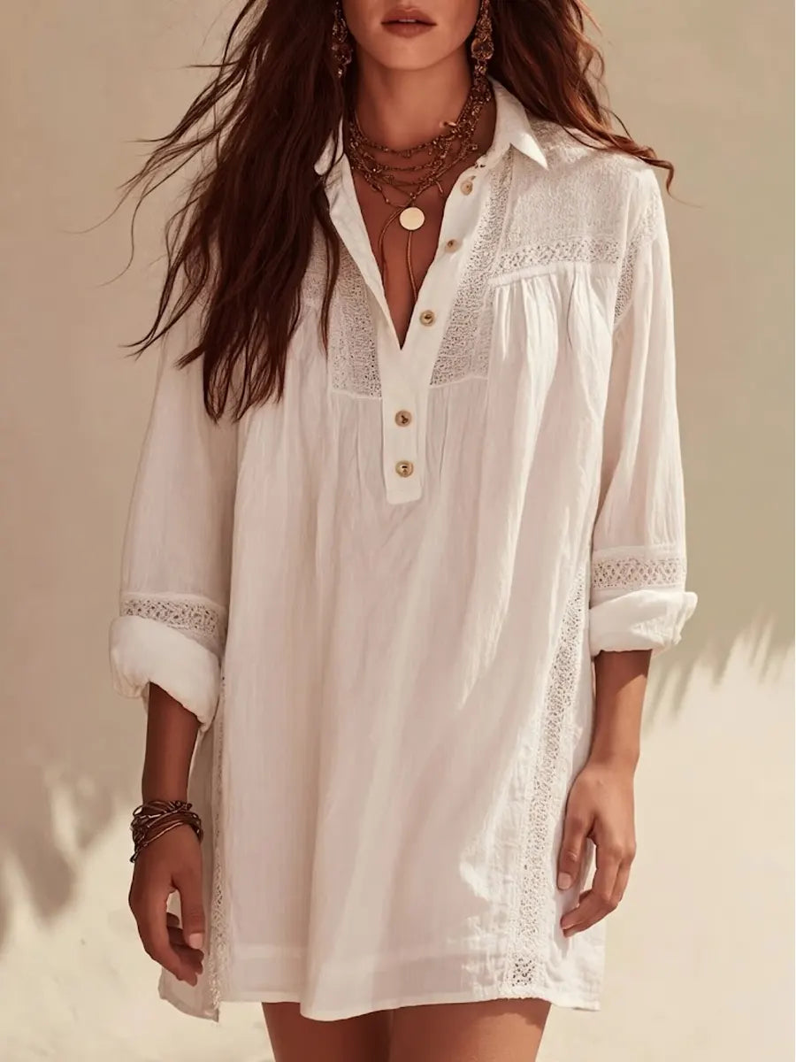 Simple Bohemian Vacation Style Dress