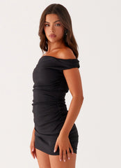 Robe Courte Épaules Dénudées Morgan - Noir