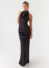Robe longue dos-nu Back To Life - Noir