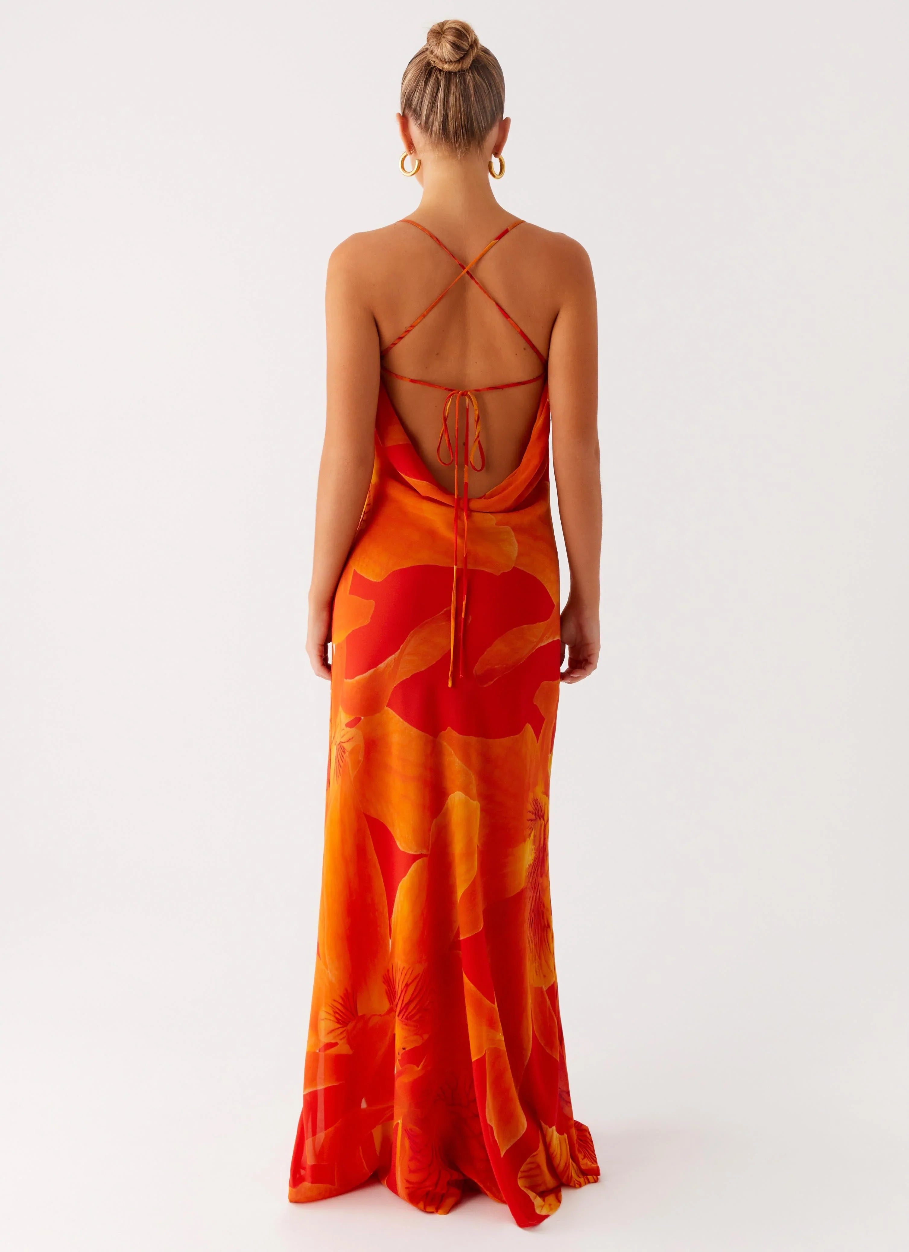 Robe longue d'après-midi – Orange Sérénité