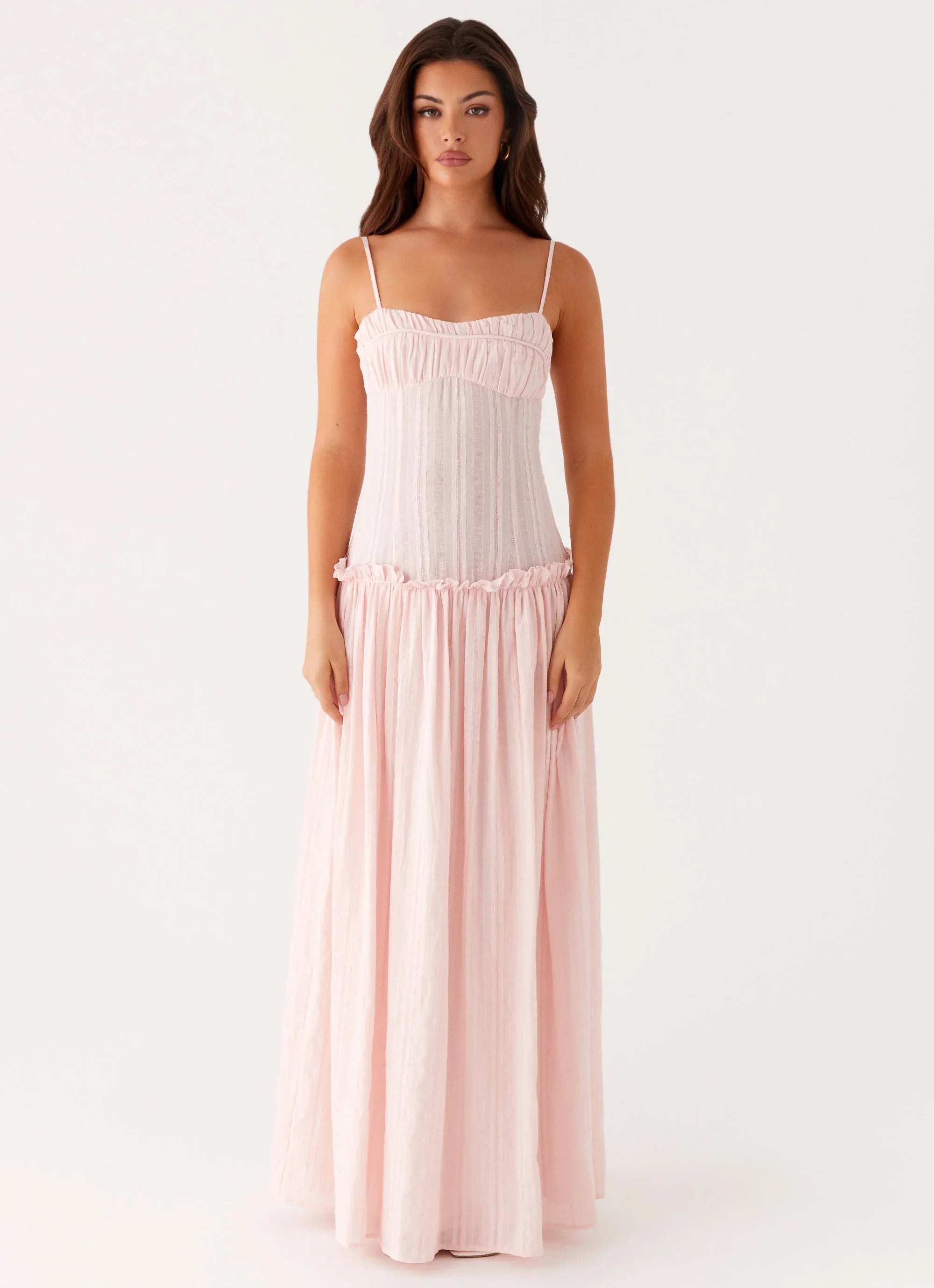 Robe longue Jacinda à taille basse - Rose