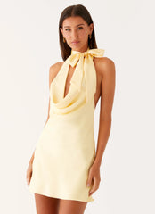 Mini-robe Cory Cowl Scarf - Jaune ensoleillé
