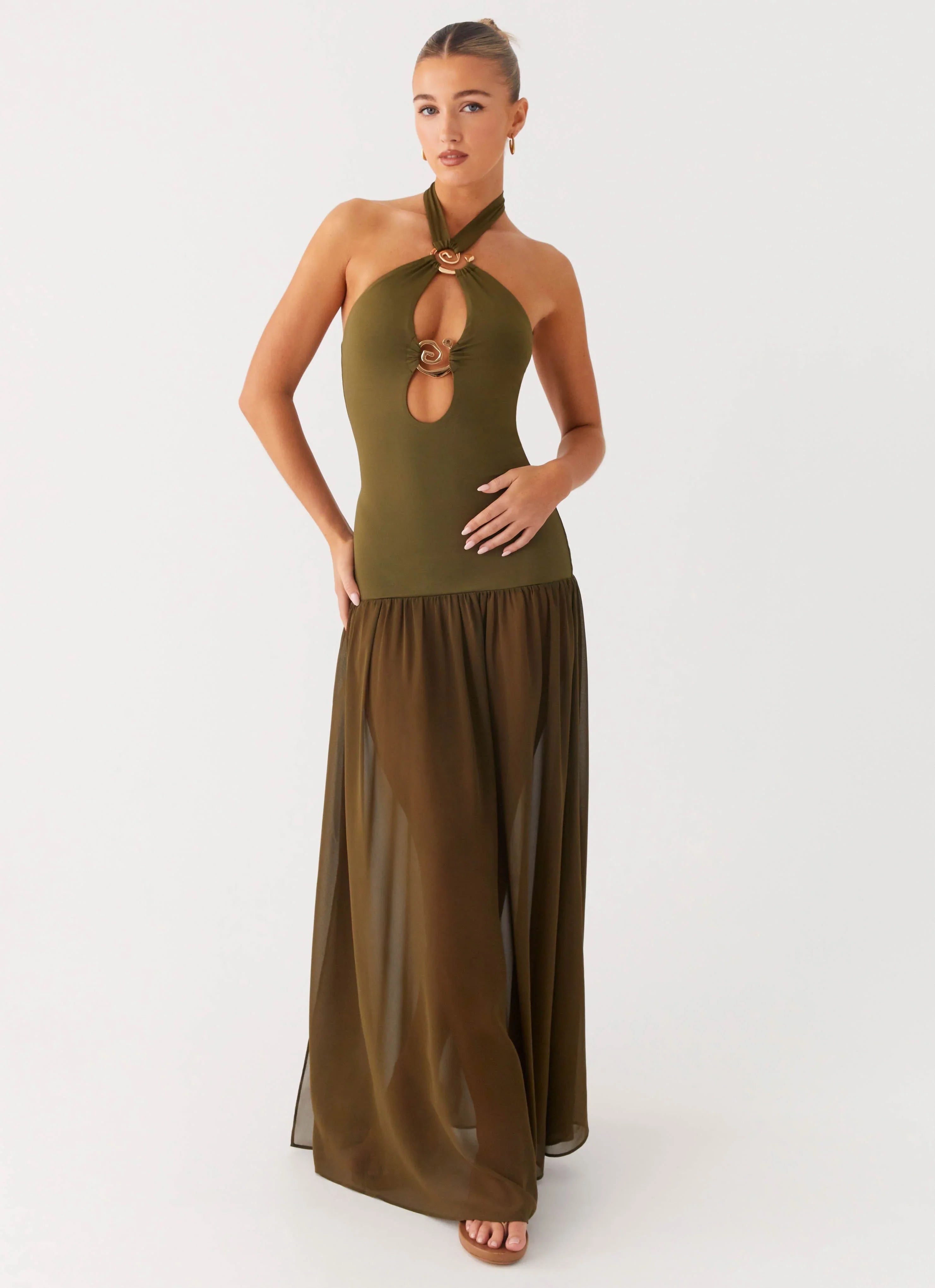 Robe longue Cypress Kiss - Kaki