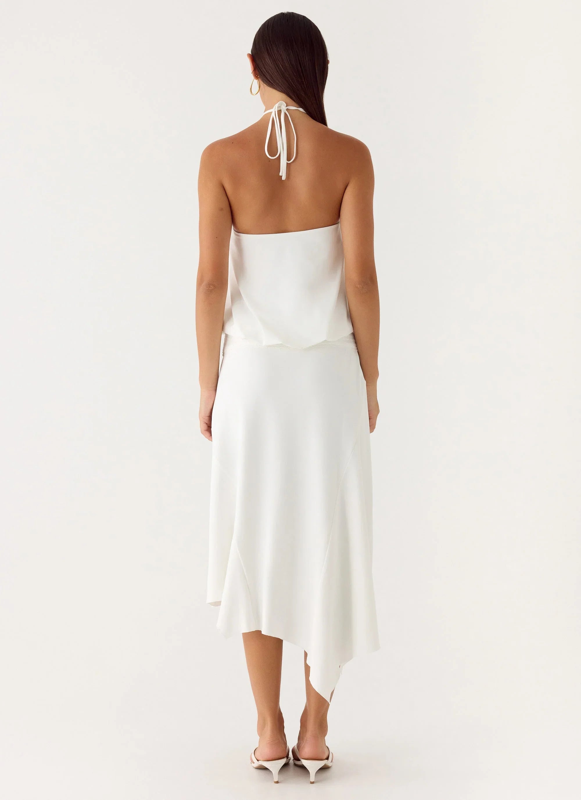 Robe midi To The Girls - Blanc