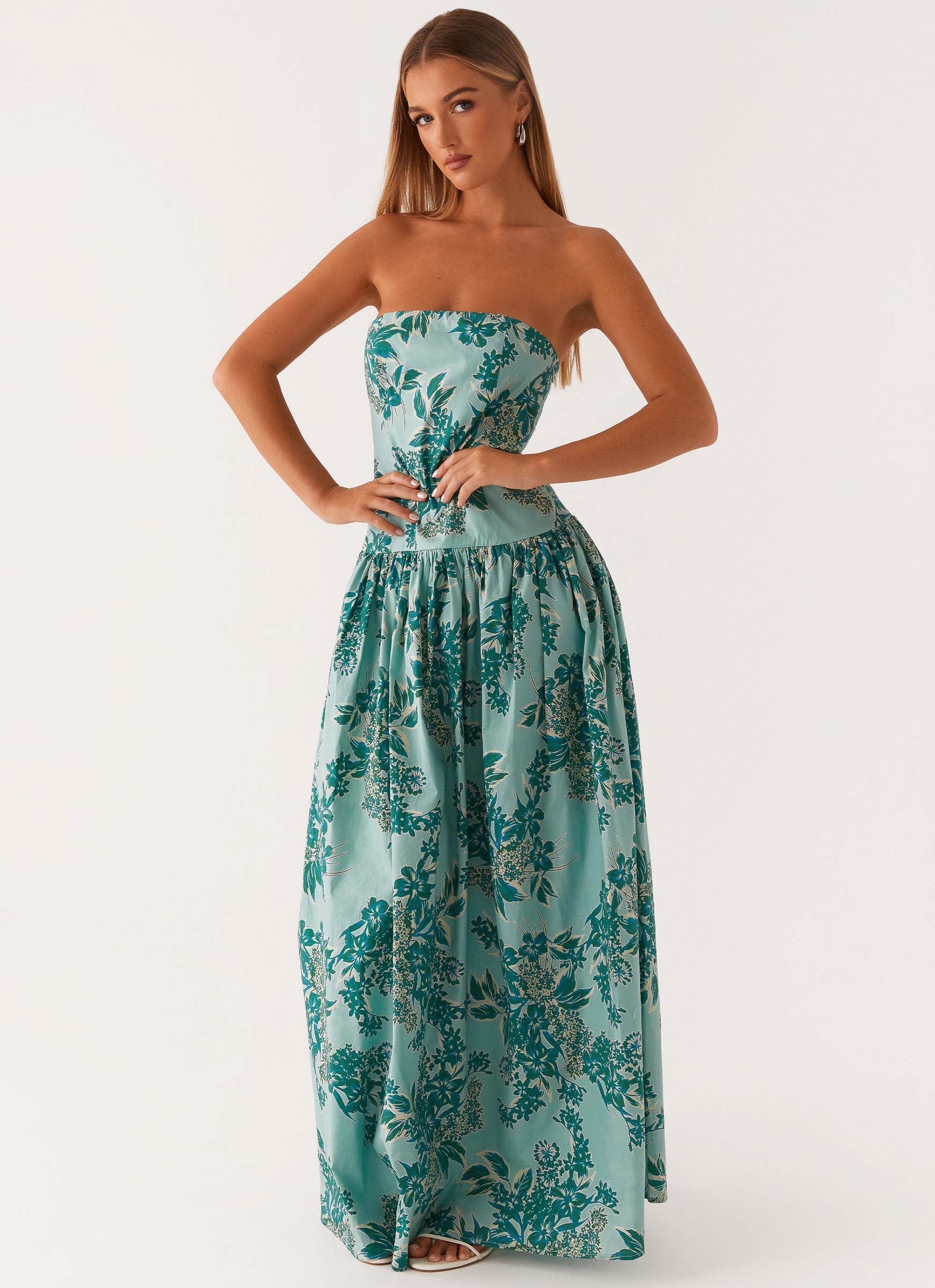 Robe longue Andorra - Imprimé fleuri Cloud Nine