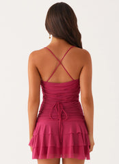 Mini-robe Emily - Fuchsia