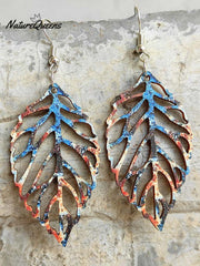 Vintage Colorful Bohemian Wood Earrings