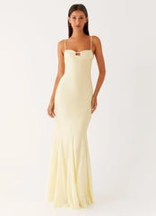 Robe longue Ravello - Jaune ensoleillé
