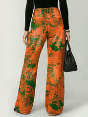 Colorful Graffiti Decorative Patterns Women's Casual Denim Pants