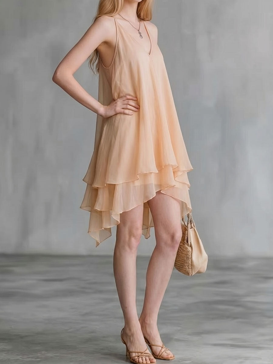 Women's Sleeveless Chiffon Slip Dress