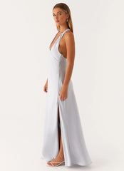 Robe longue Angie - Bleue