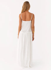 Robe longue taille basse Jacinda - Ivoire