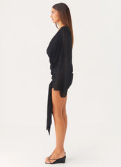 Robe Courte Manches Longues Sorrel - Noir
