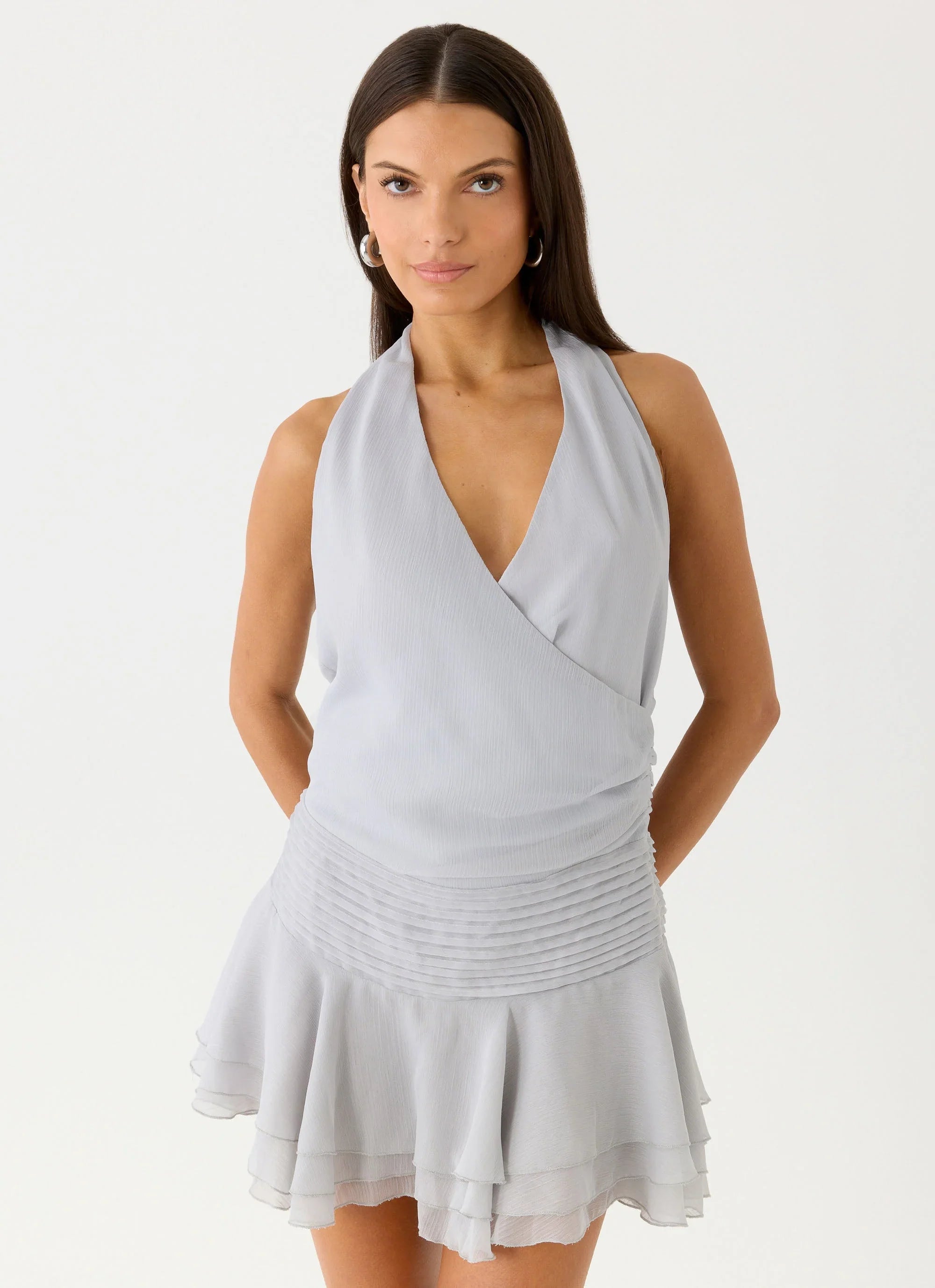 Robe courte Mura - Bleu brumeux