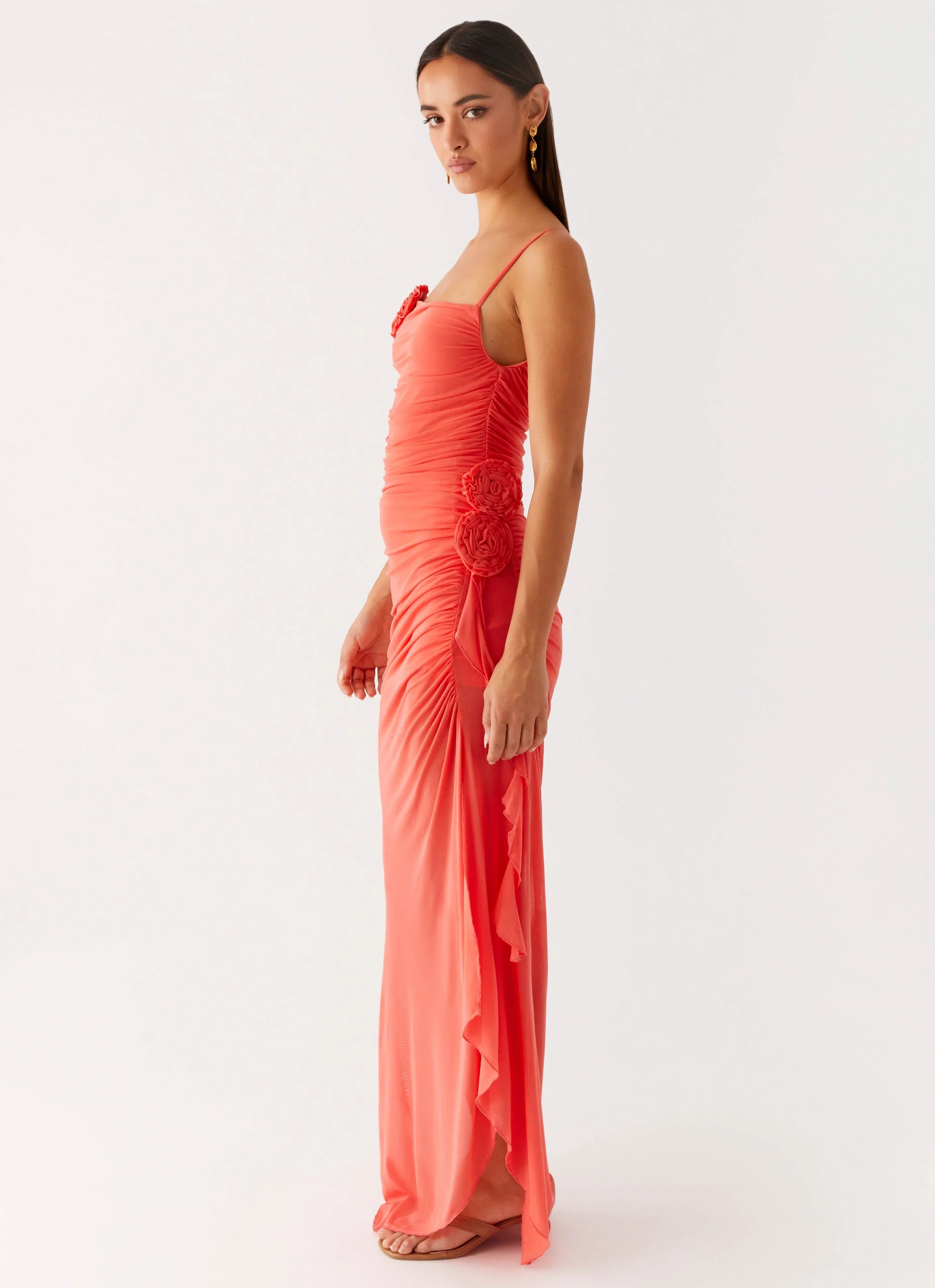 Robe longue Louana – Corail