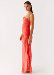 Robe longue Louana – Corail