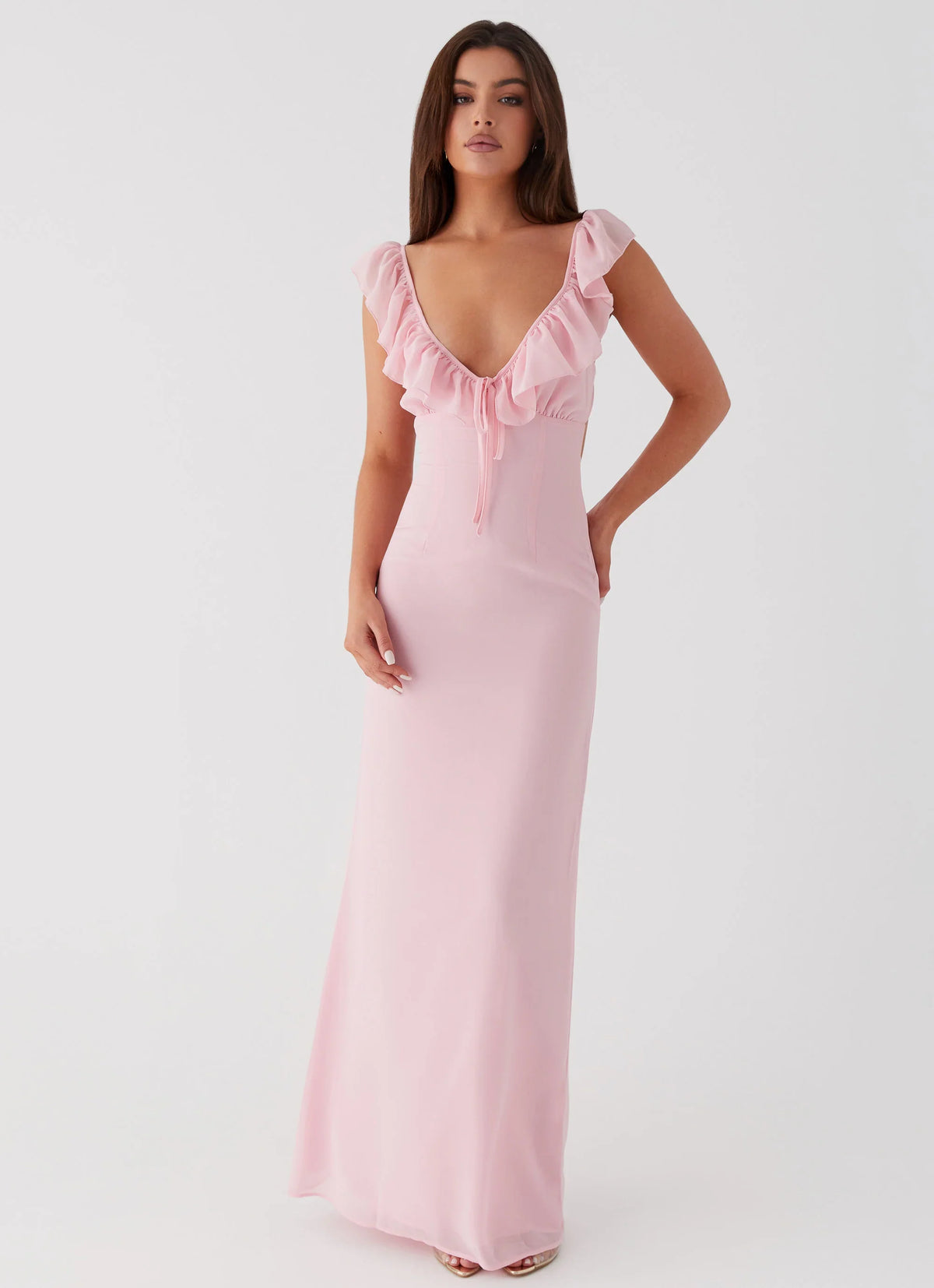 Robe longue Silvie - Rose