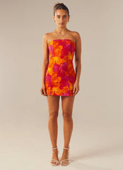 Mini-robe tube « Stuck On You » - Soleil fleuri
