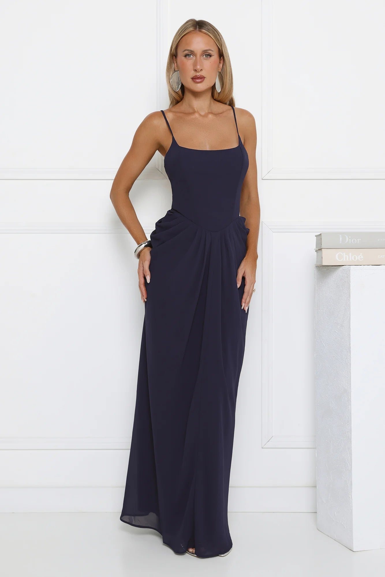 Robe longue Invest In Yourself Bleu marine